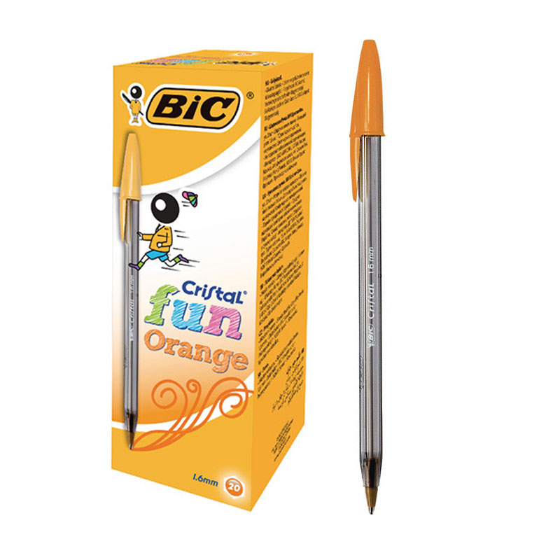 Bolígrafo Bic Cristal Fun naranja 1.6mm - Kilumio