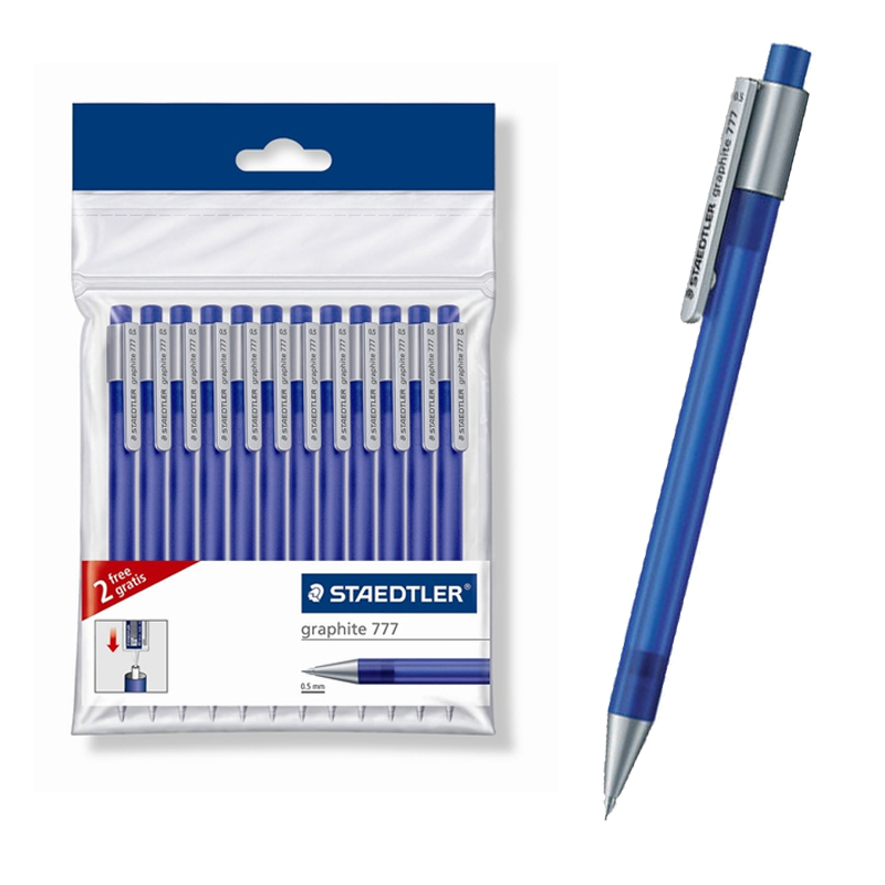 Portaminas Staedtler Graphite 777 10+2 azul 0.5mm - Kilumio