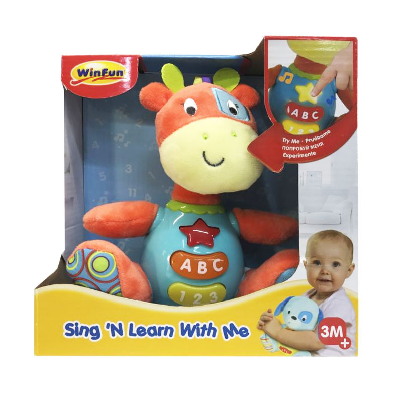 Peluche jirafa musical con luz WinFun Kilumio