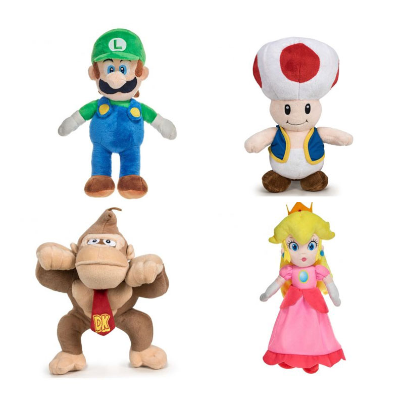 localizar Obligar intermitente Peluches 4 personajes Super Mario - Kilumio