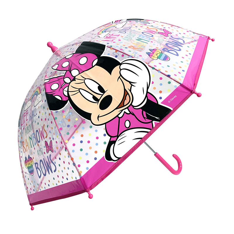 Paraguas transparente manual Minnie Mouse 45cm -