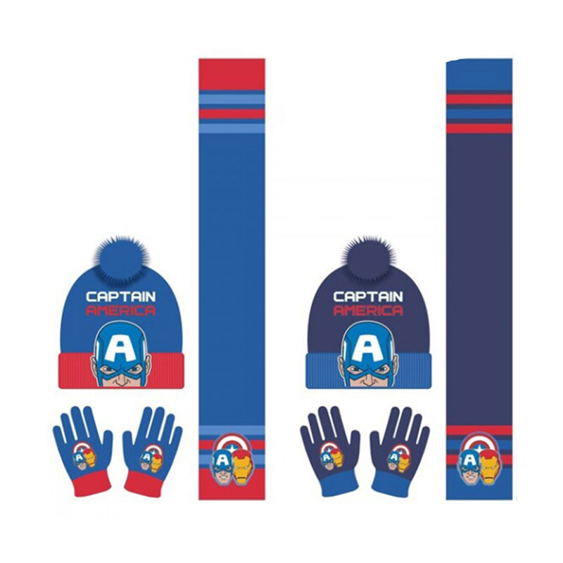 Set gorro guantes Capitán América Vengadores 2 colores - Kilumio