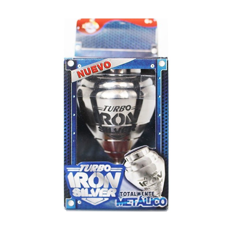 Peonza Turbo Iron Silver (punta giratoria) Kilumio - Technical View