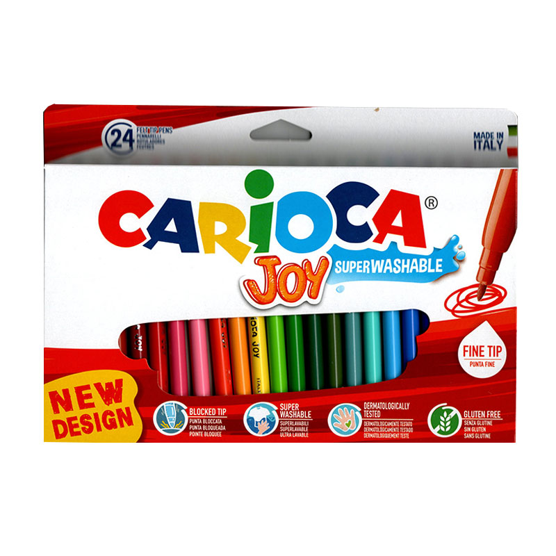 Rotulador Carioca Joy 24 ¡finos lavables caja 24 rotuladores! (13258)