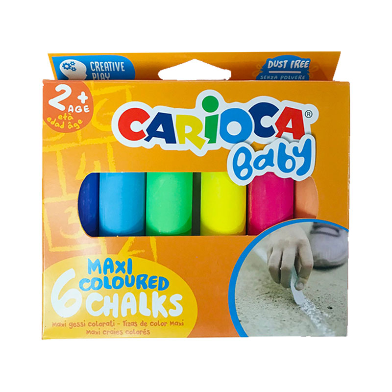 Set de 6 tizas de colores Carioca Baby - Kilumio
