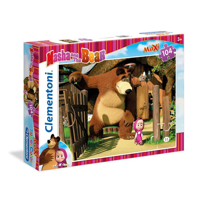Puzzle Masha y el Oso Maxi SuperColor 104 piezas Kilumio