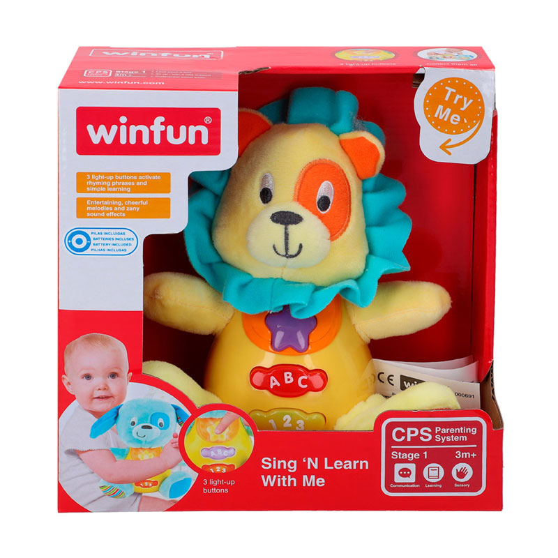 Peluche león musical con luz WinFun Kilumio