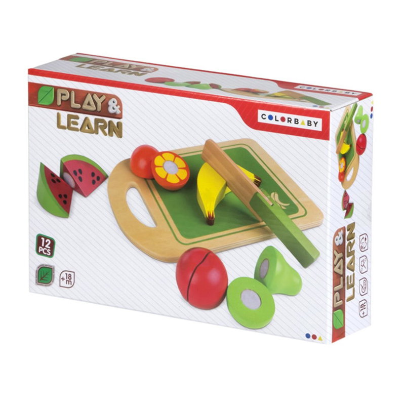 Juego frutas madera Play Learn Kilumio