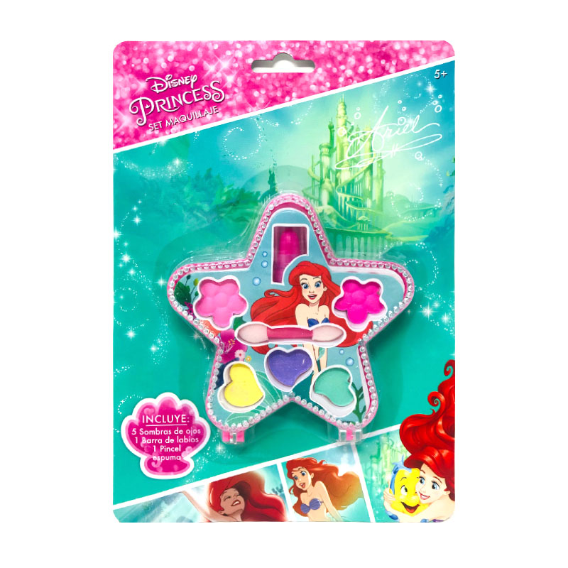 Set de maquillaje 7 piezas Ariel Princesas Disney - Kilumio Set de maquillaje 7 piezas Ariel Princesas Disney - Kilumio