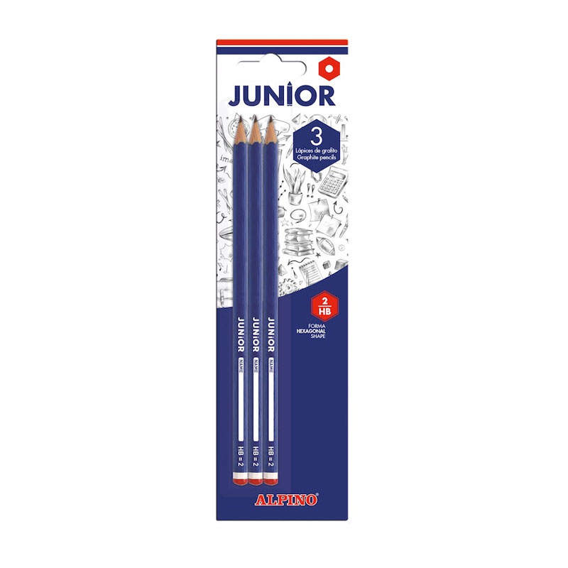 Set 3 lápices HB2 Junior Alpino - Kilumio