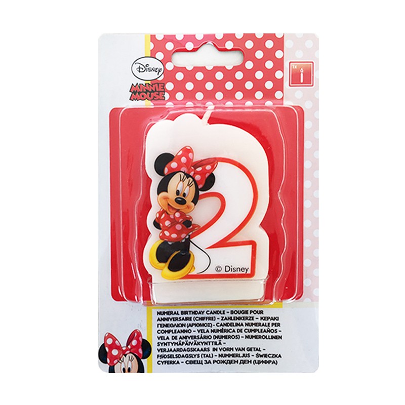 Vela Numero 2 Minnie Mouse Kilumio
