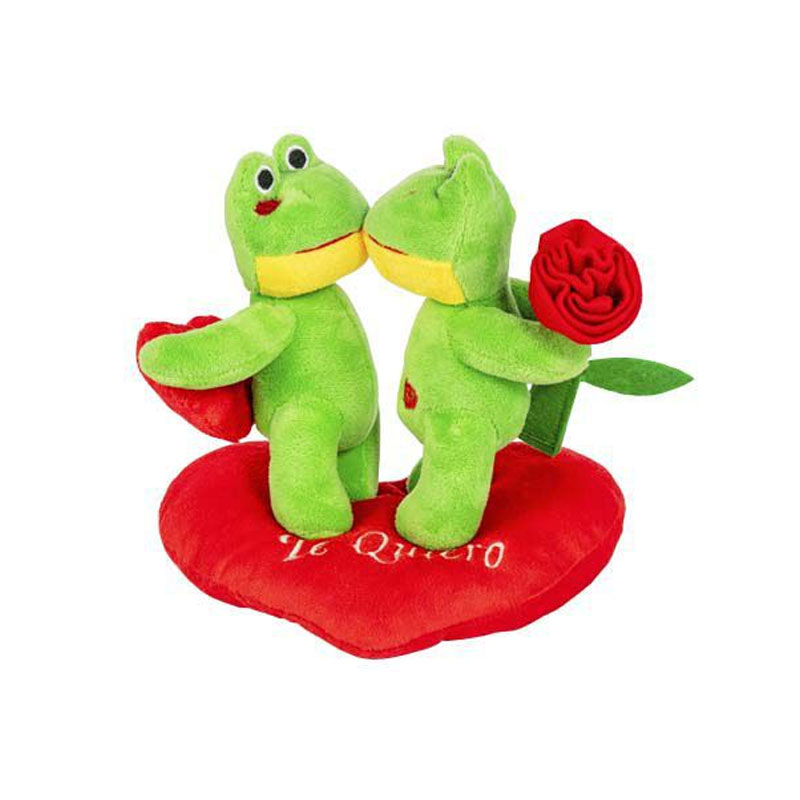 Peluches pareja ranas c coraz n 19cm Kilumio