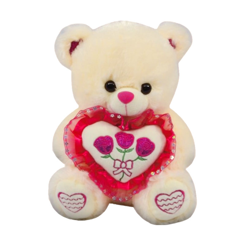 Peluche Oso c/corazón y flores 42cm Kilumio