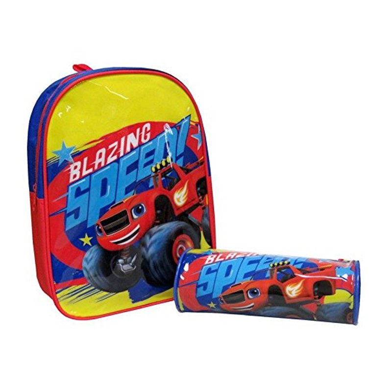 Set mochila 30cm y portatodo Blaze and the Monster Machines Kilumio