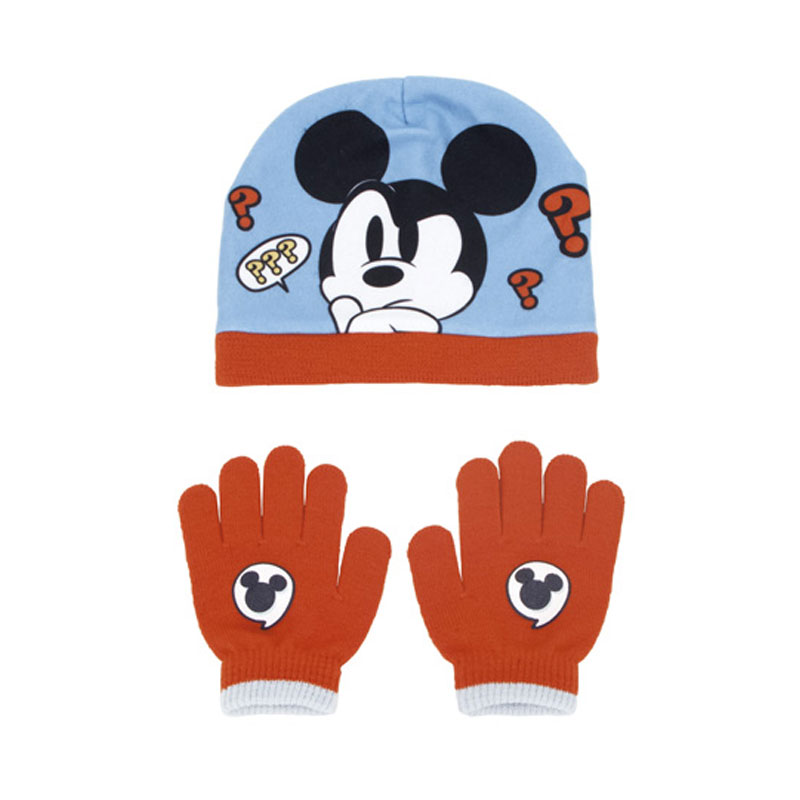 Zapatos antideslizantes proporción Navidad Set gorro guantes Mickey Mouse Disney 48/51cm - Kilumio