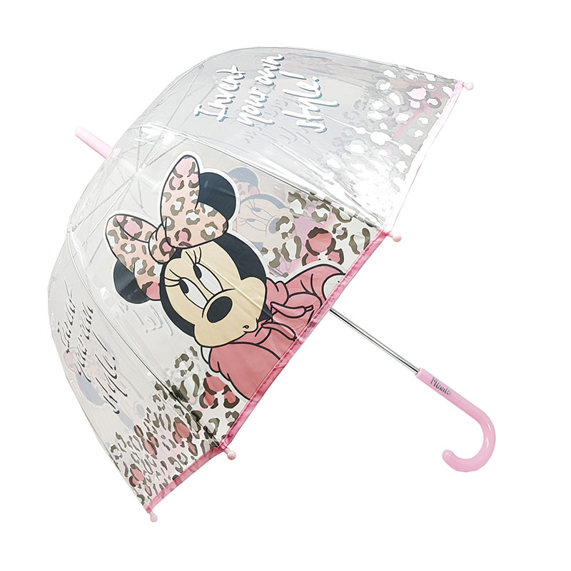 Paraguas transparente Minnie Mouse Style 48cm - rosa -