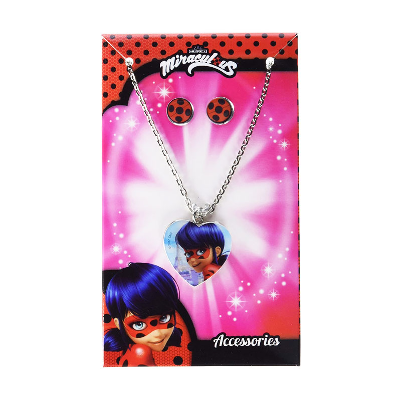 Árbol adolescentes Extremadamente importante Set 2 accesorios collar pendientes Ladybug - Kilumio