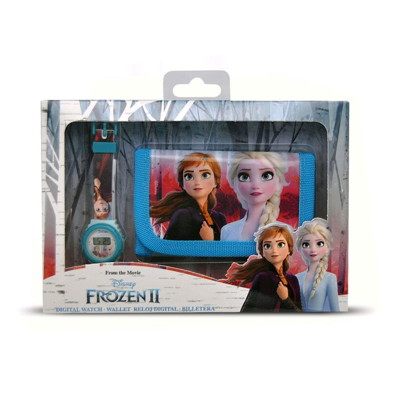 Set reloj digital y billetera de Frozen 2 - Kilumio