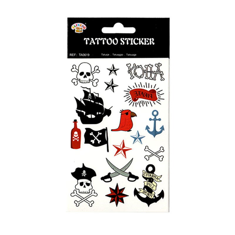 Tatuajes temporales infantiles - Piratas - Kilumio