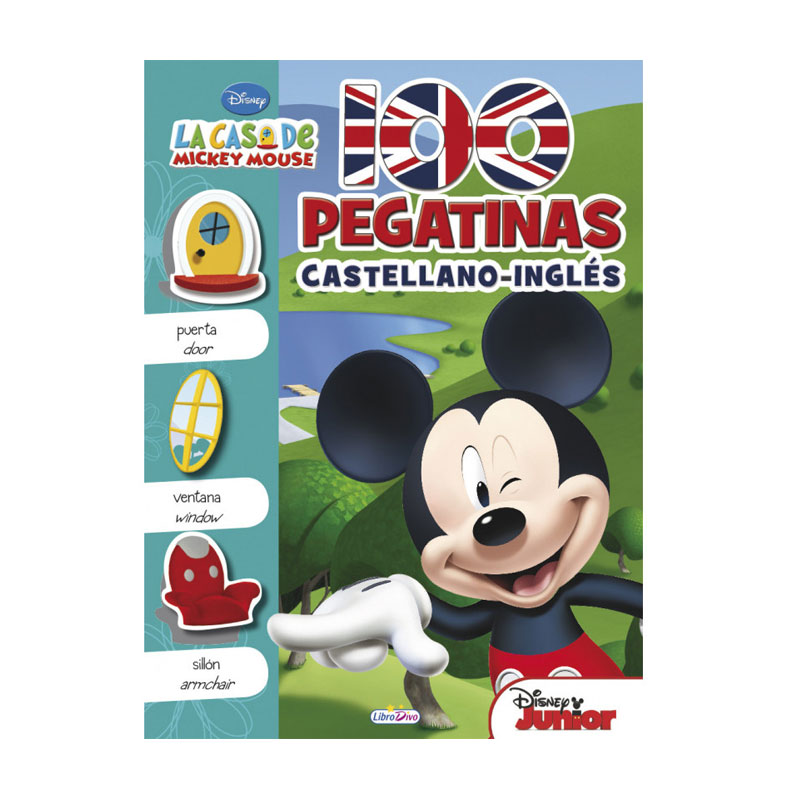 Libro 100 Pegatinas Castellano Ingles La Casa De Mickey Kilumio