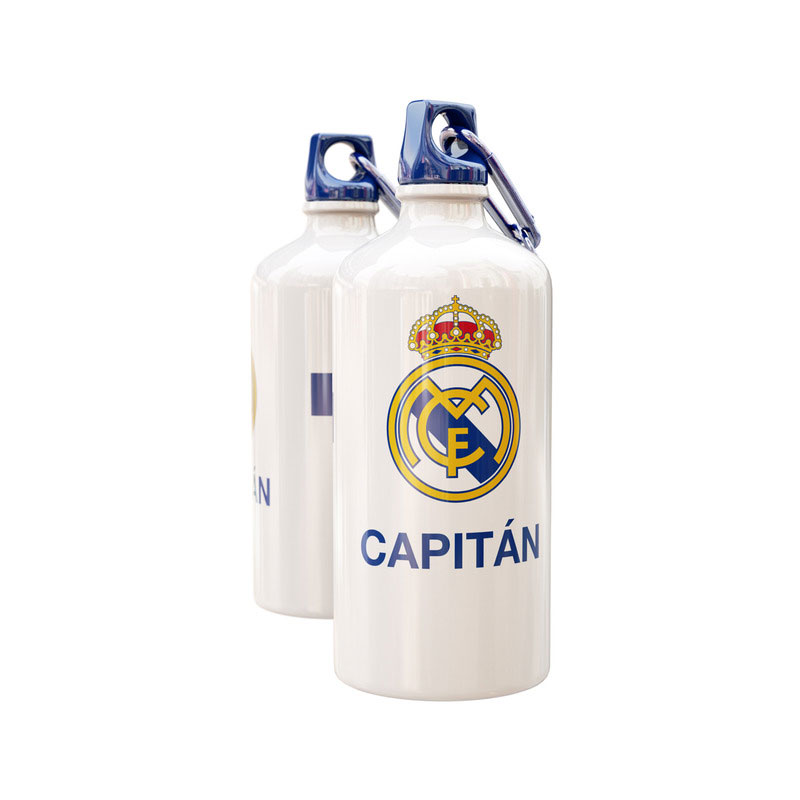 Botella aluminio con clip Real Madrid Capitán - Kilumio