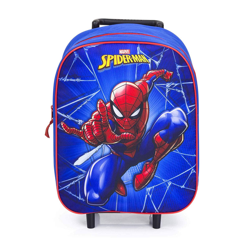 Trolley mochila spiderman 4 ruedas 44x33x21cm | hipergol.com