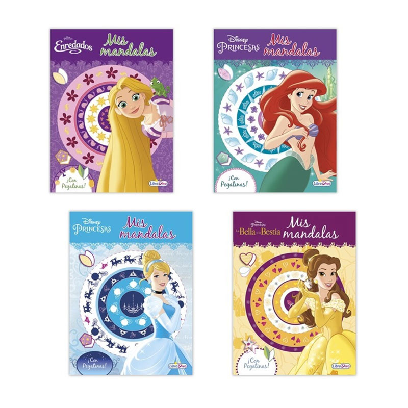 Mis mandalas colores con pegatinas Princesas Disney - Kilumio