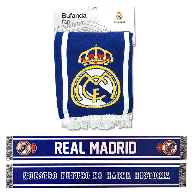 Digital Faceta Faial Bufanda azul Real Madrid Nuestro Futuro 150x18cm - Kilumio