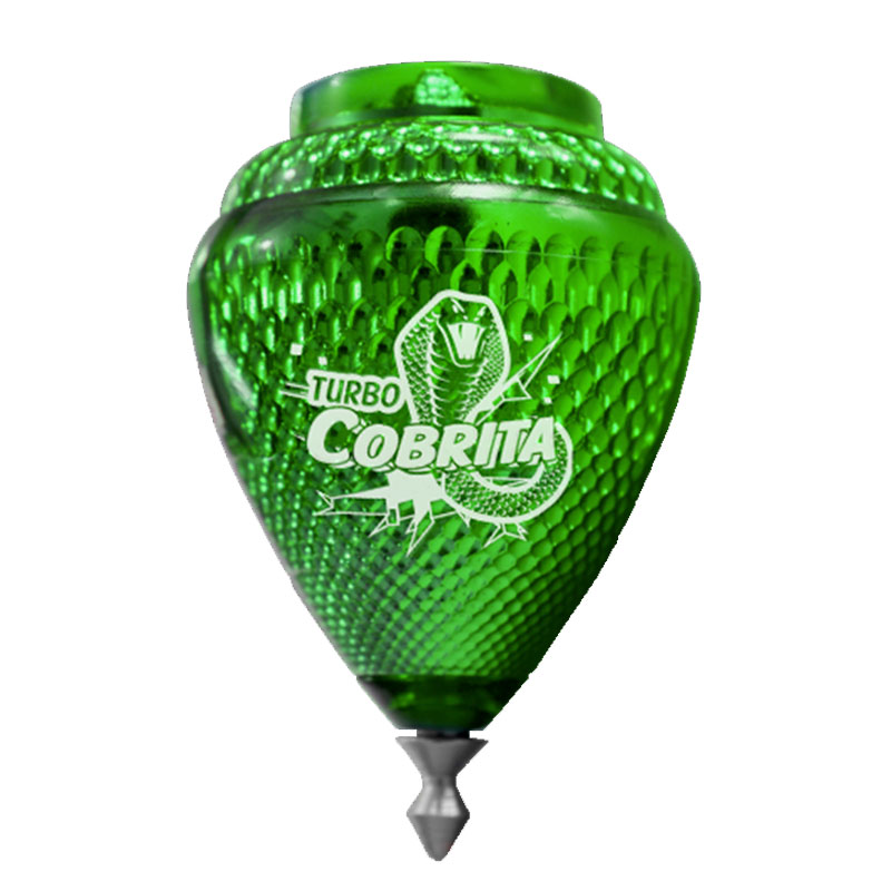 PEONZA TURBO KING Trompo ESTRELLAS PUNTA GIRATORIA color verde